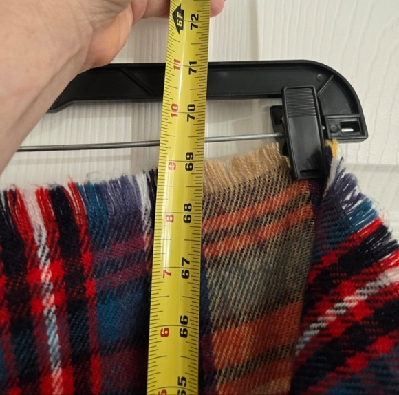 Merona Plaid Scarf Wrap Soft Knitted Long Multi-Color Unisex - Picture 7 of 8